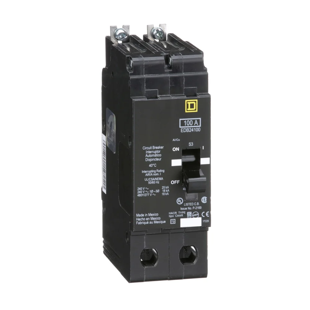 BREAKER EDB 100A 2P 18KA@480V 25KA@240V 14-2/0AWG EDB24100