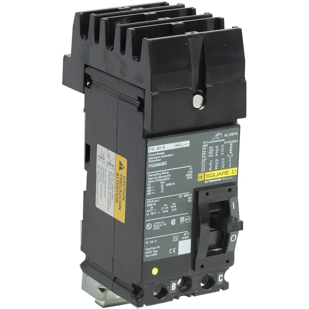 BKR IL FA 40A 2P BC 18KA@480V 25KA@240V 3" 14–1/0AWG Cu / 12–1/0AWG Al FA24040BC