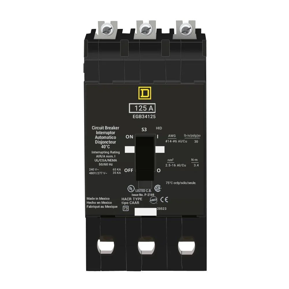 BREAKER 125/3 35KA 277/480 EGB34125 - Image 3