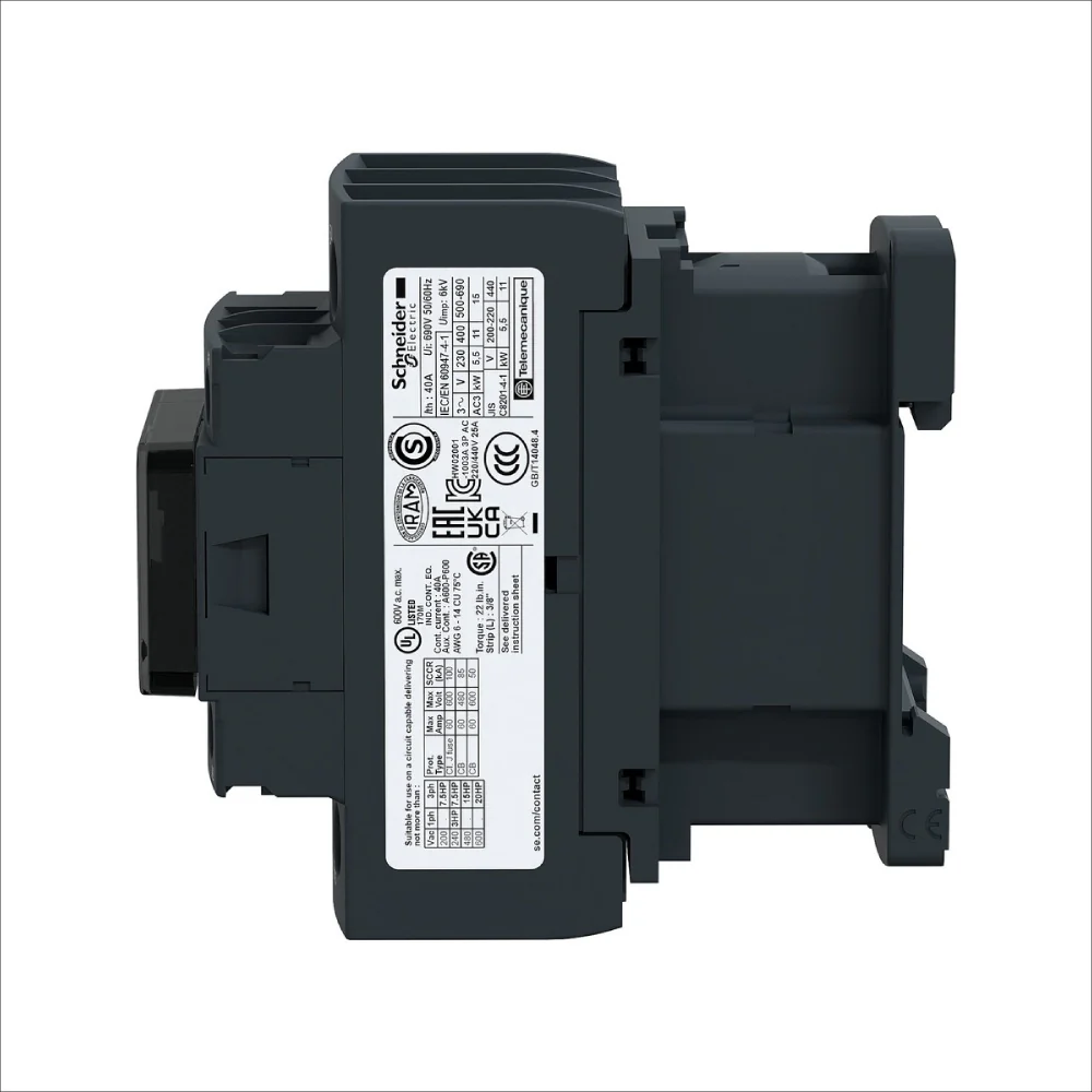 CONTACTOR AC-3 25A/AC-1 40A 120VAC (LC1D25FE7) - Image 3