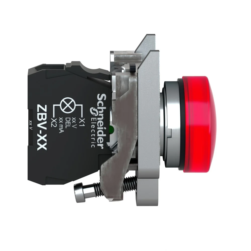 LUZ PILOTO METALICA LED ROJO 120VAC (XB4BVG4) - Image 2