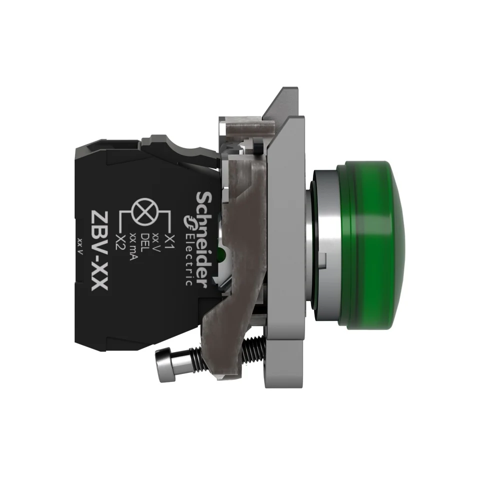 LUZ PILOTO METALICA LED VERDE 240VAC (XB4BVM3) - Image 2