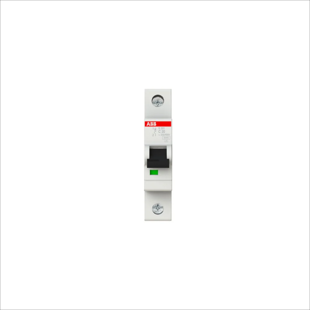 MINIBREAKER ABB (S201-C20) 480V C 6KA 1P 20A AC/DC - Image 2