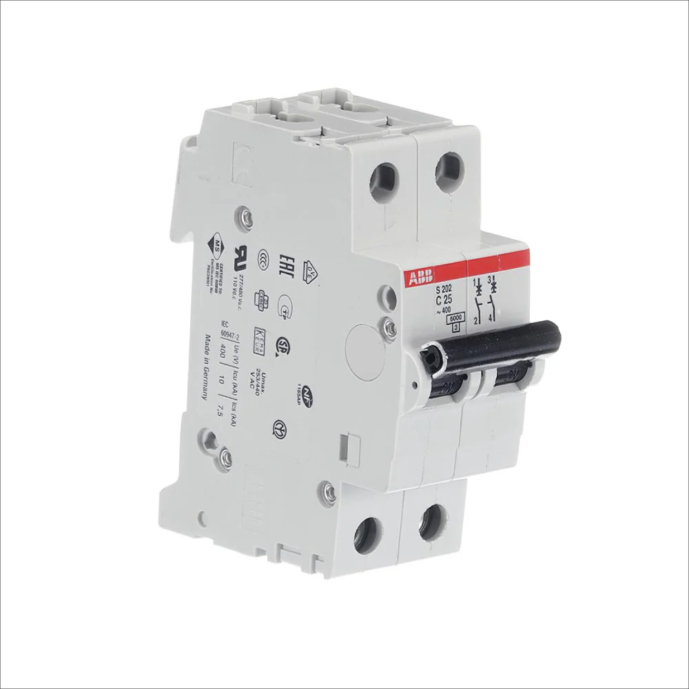 MINIBREAKER ABB (S202-C25) 480V C 6KA 2P 25A AC/DC - Image 2