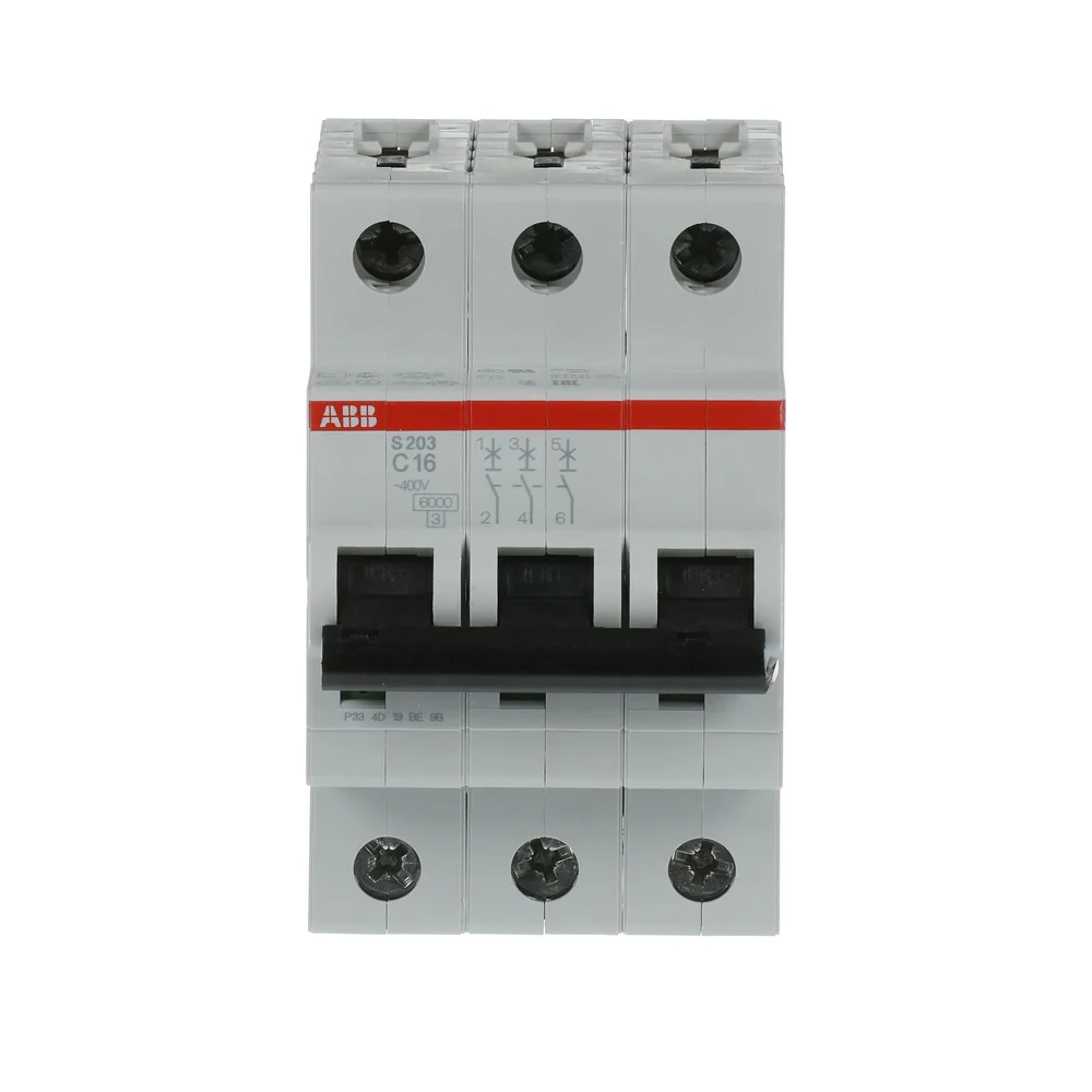 MINIBREAKER ABB (S203-C16) 480V C 6KA 3P 16A AC/DC - Image 2