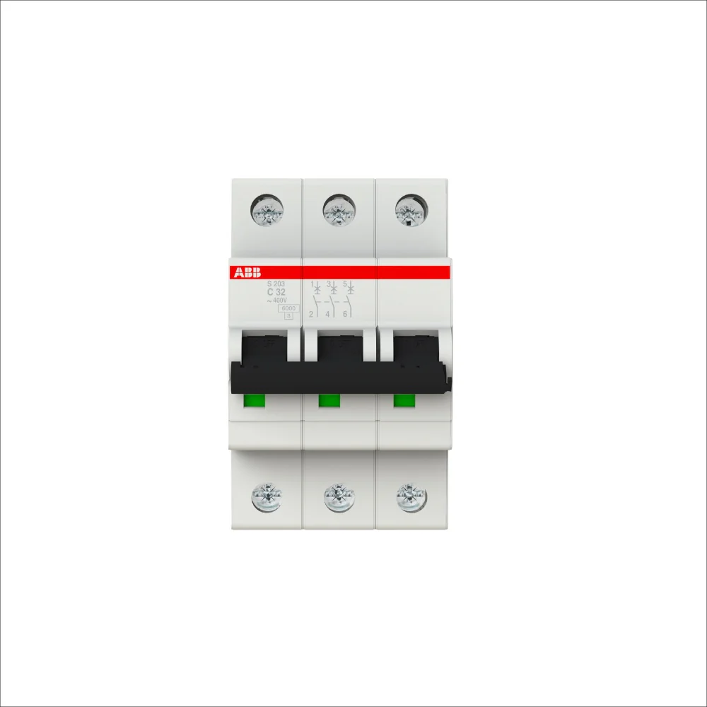 MINIBREAKER ABB (S203-C32) 480V C 6KA 3P 32A AC/DC - Image 3