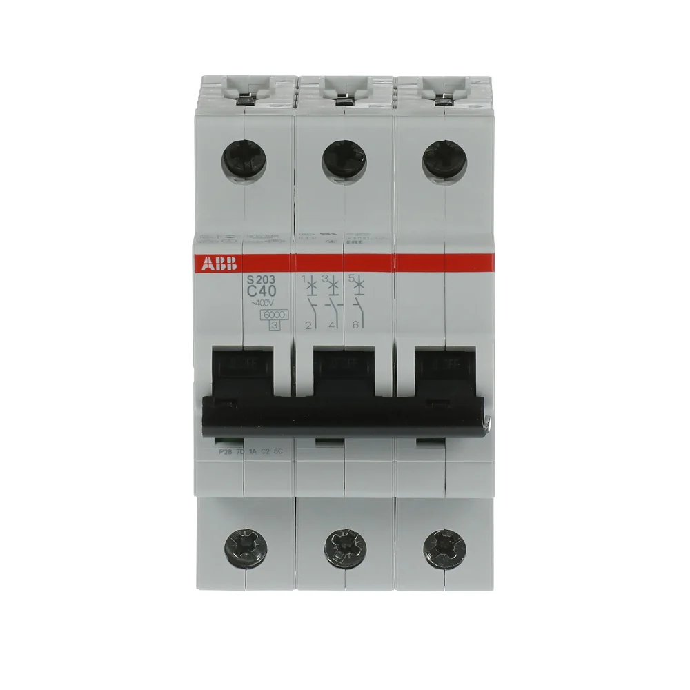 MINIBREAKER ABB (S203-C40) 480V C 6KA 3P 40A AC/DC - Image 2