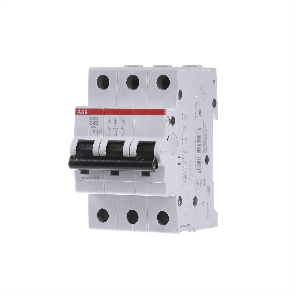 MINIBREAKER ABB (S203-C63) 480V C 6KA 3P 63A AC/DC - Image 2