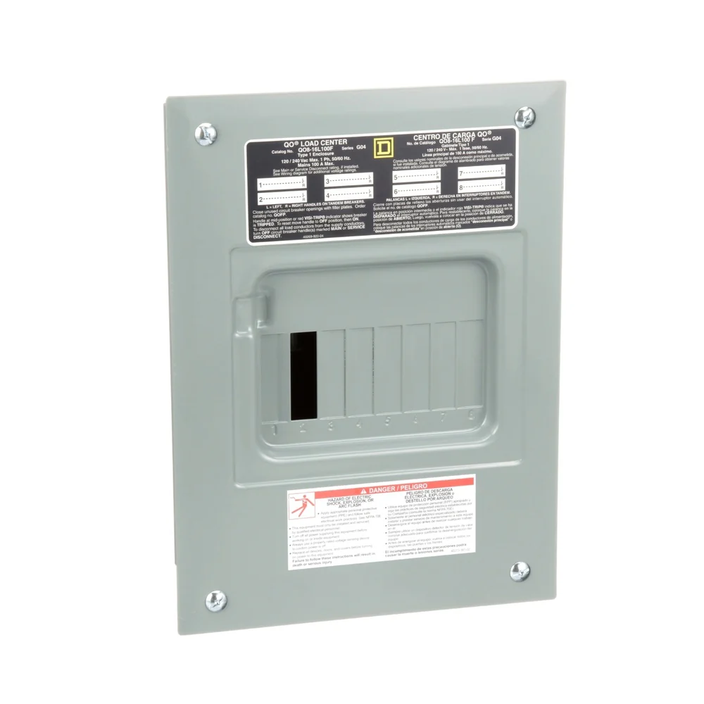 CENTRO DE CARGA 100A 8E 1F 120/240V N1 T/FLUSH 8-1AWG QO816L100F