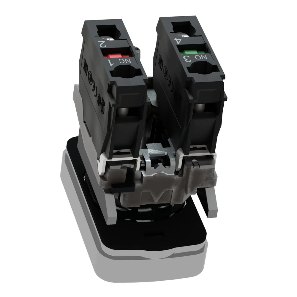 PULSADOR DOBLE METALICO START/STOP CON LED 120V NA+NC (XB4BW73731G5) - Image 2