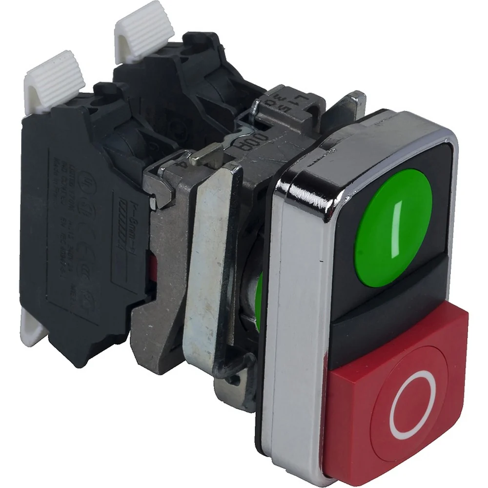 PULSADOR DOBLE METALICO START/STOP NA+NC (XB4BL73415) - Image 2