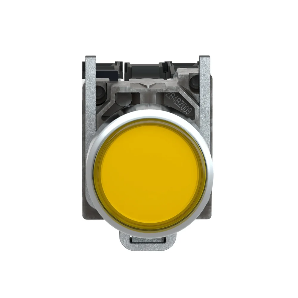 PULSADOR METALICO NARANJA NA+NC CON LUZ LED 230V (XB4BW35M5) - Image 2