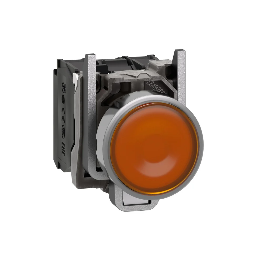 PULSADOR METALICO NARANJA NA+NC CON LUZ LED 230V (XB4BW35M5) - Image 3