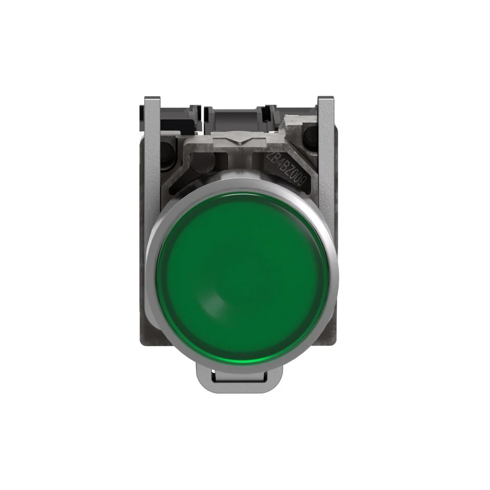 PULSADOR METALICO VERDE NA+NC CON LUZ LED 24V (XB4BW33B5) - Image 2