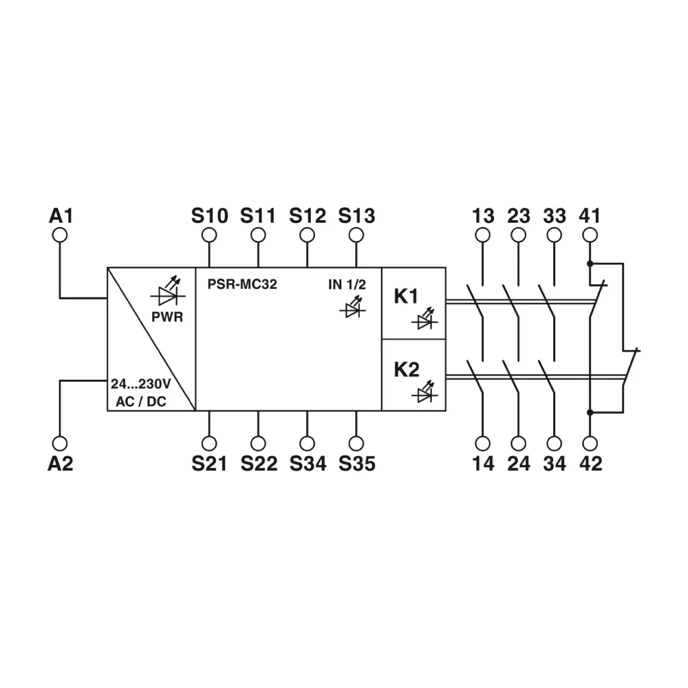 RELE DE SEGURIDAD 3NO+1NC SIL3 24-230VAC/DC 270052 - Image 2