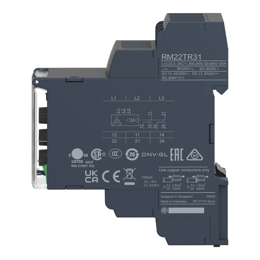 RELE PROTECTOR DE VOLTAJE 3F 160-288VAC (RM22TR31) - Image 3