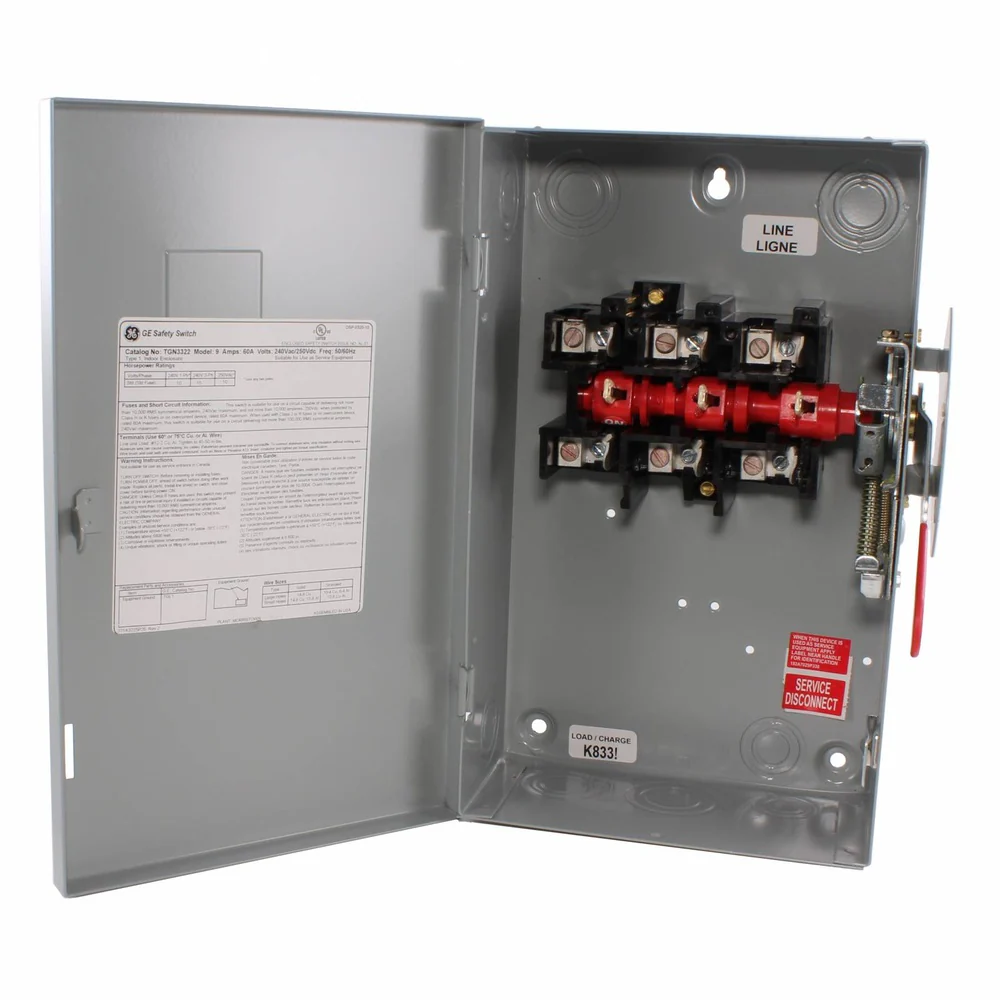S/SWITCH USO GENERAL 60A 3P 240VAC@15HP NEMA 1 TGN3322 - Image 2