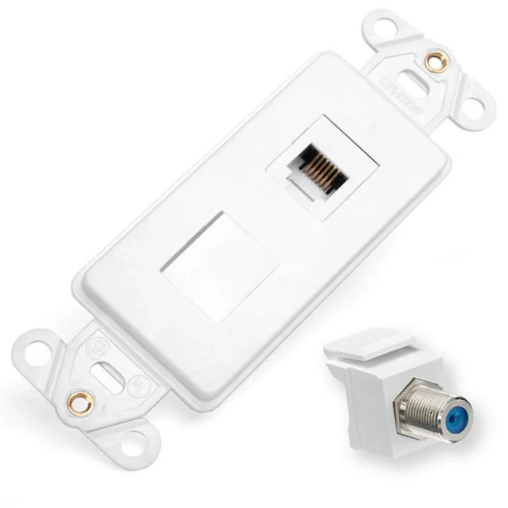 SALIDA COAXIAL Y TEL BLANCA