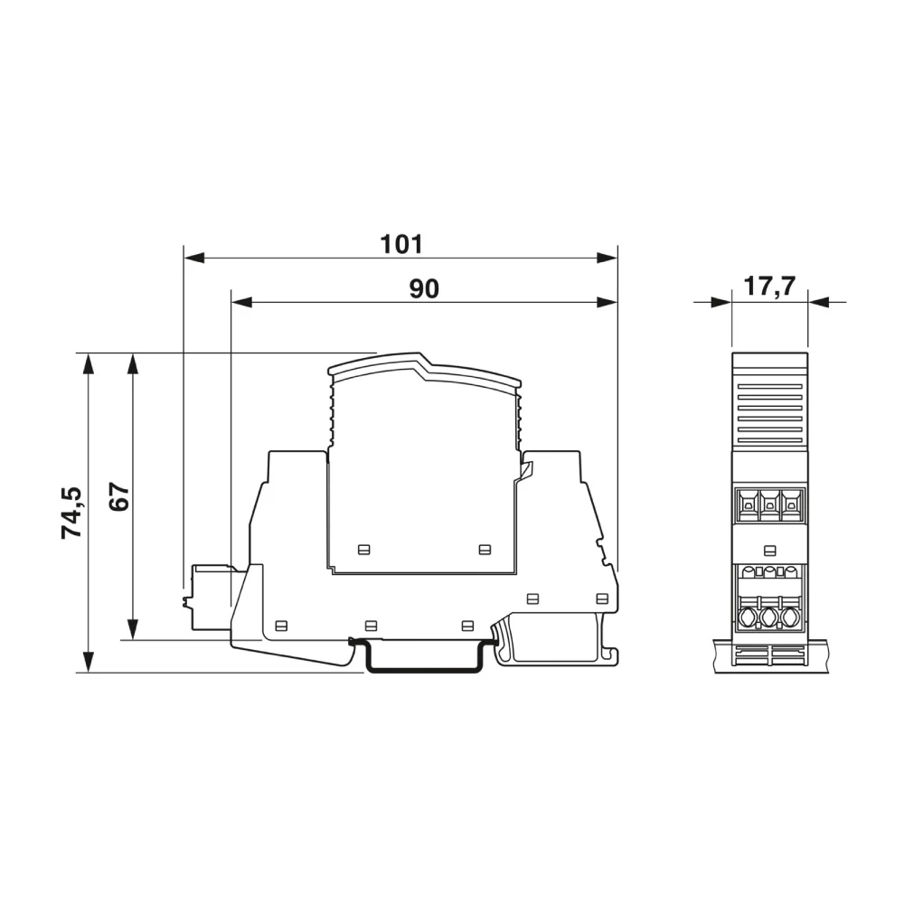 SUPRESOR VOLTAJE 1F T/3 HASTA 34VAC/DC 4KA 2907925 - Image 3