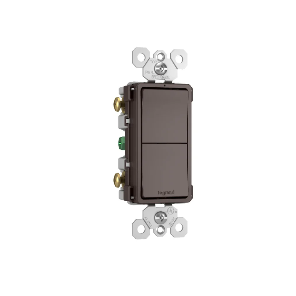 SWITCH DECORA DOBLE 15 AMP 120V NEGRO RCD11BK - Image 2