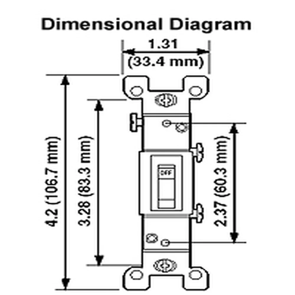 SWITCH SENCILLO BLANCO 15 AMP LEVITON - Image 2