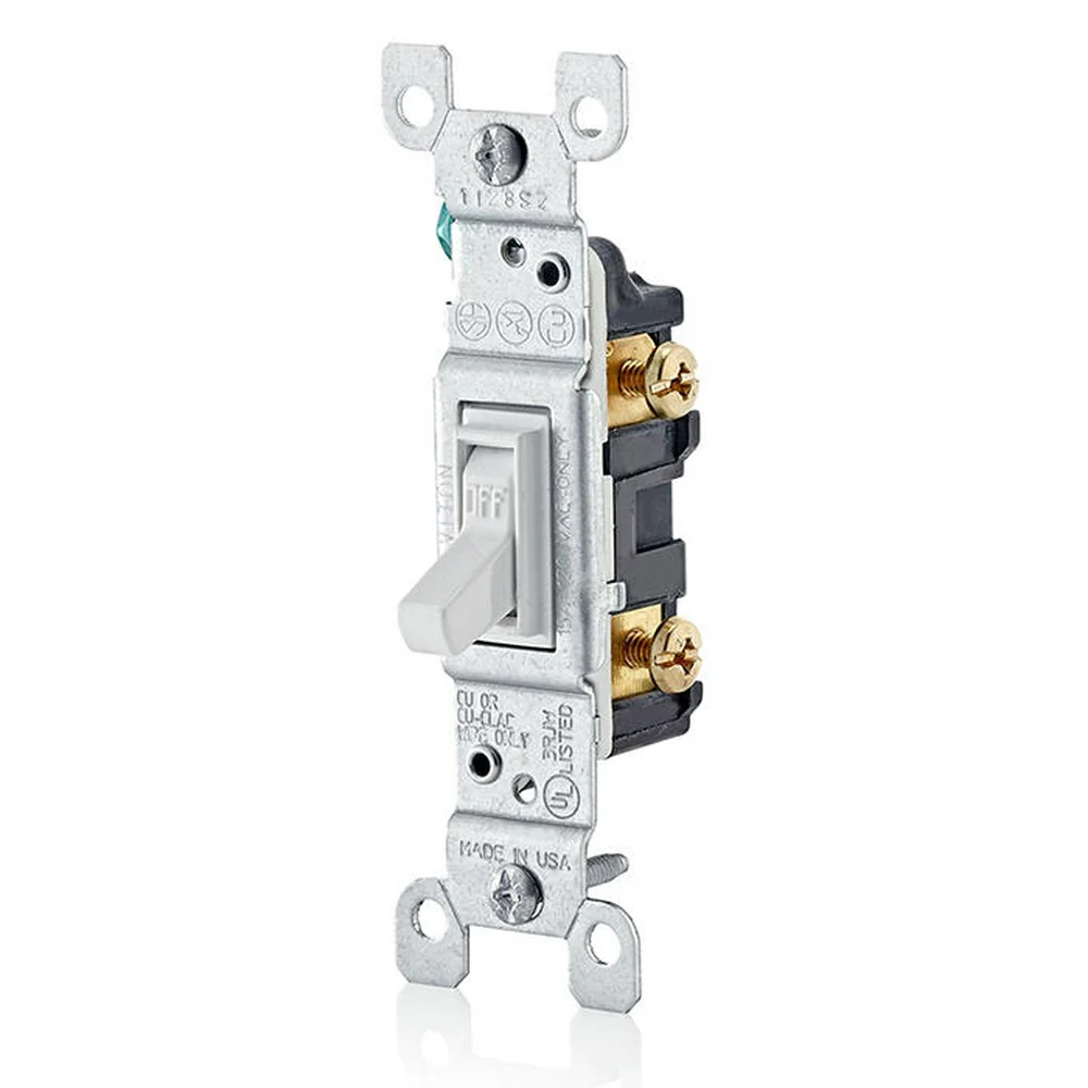SWITCH SENCILLO BLANCO 15 AMP LEVITON - Image 3