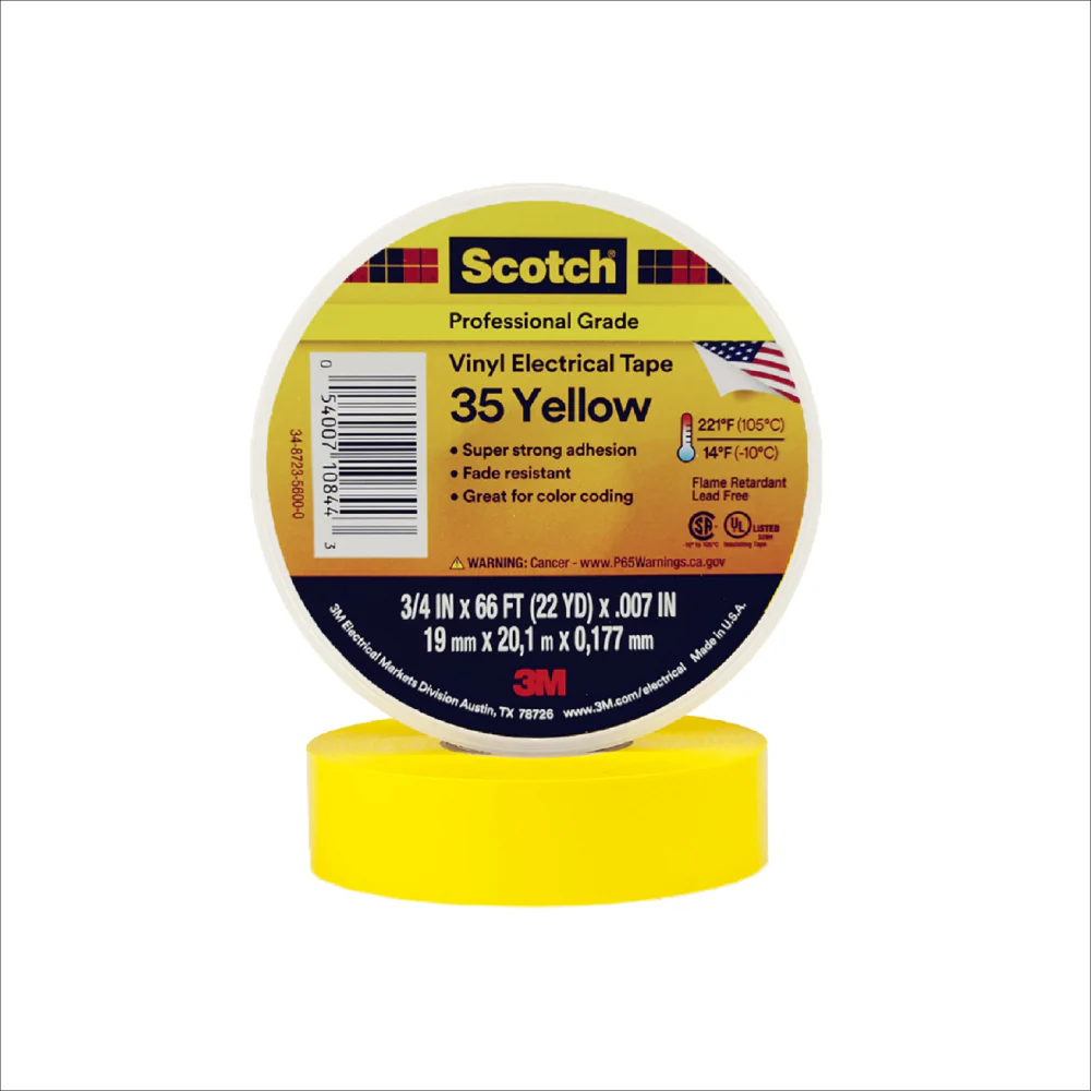 TAPE SCOTCH 35 AMARILLO 3M 3/4x66